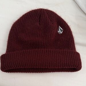 Volcom Burgundy Knit Beanie